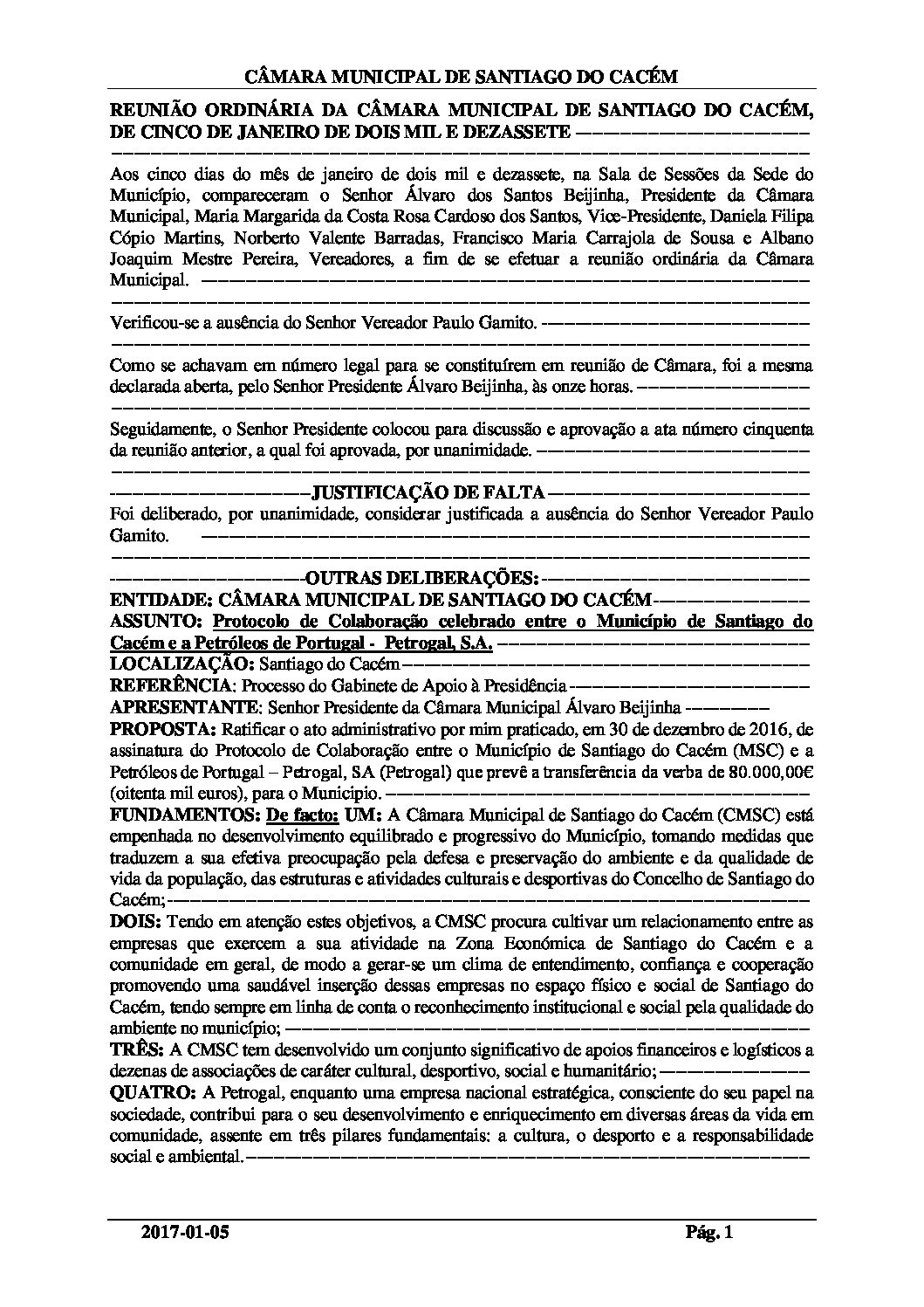 01 5 de janeiro de 2017