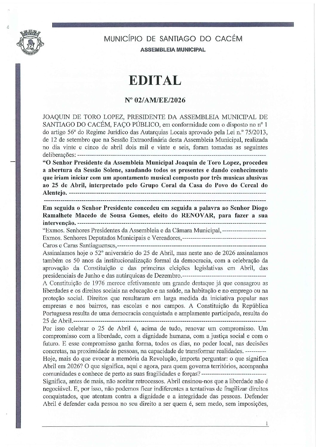 02 Edital N.º 2 – Sessão do dia 25 de abril de 2026