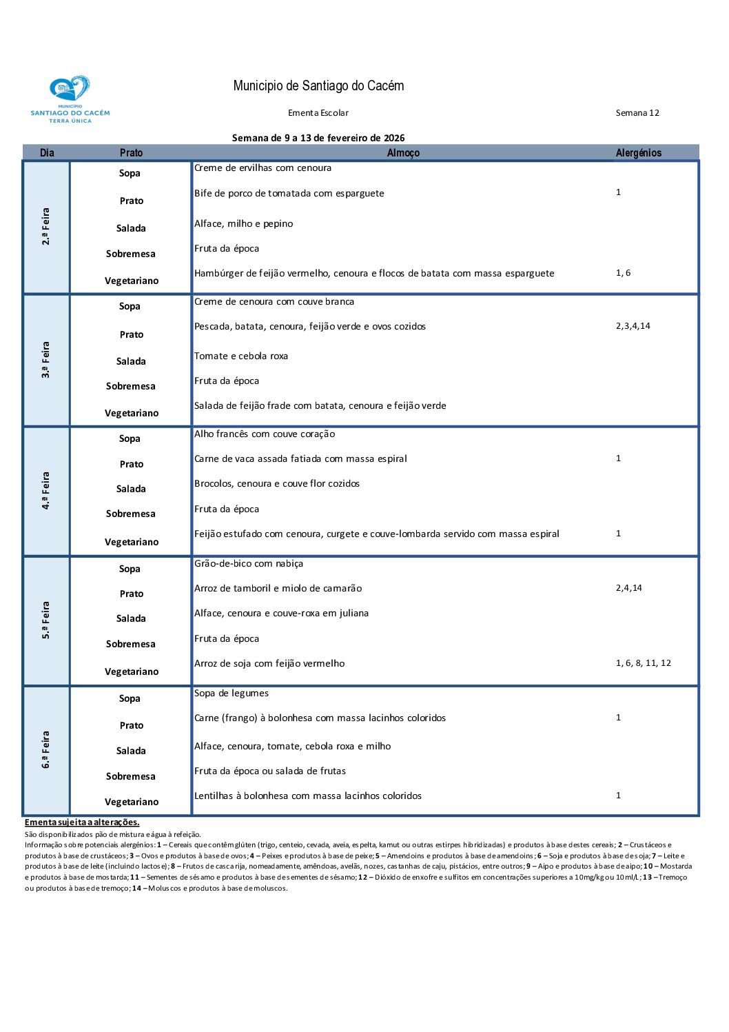 02 Semana de 9 a 13 de fevereiro de 2026