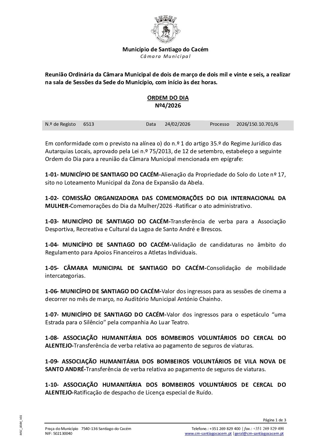 04 Agenda do dia 2 de março de 2026