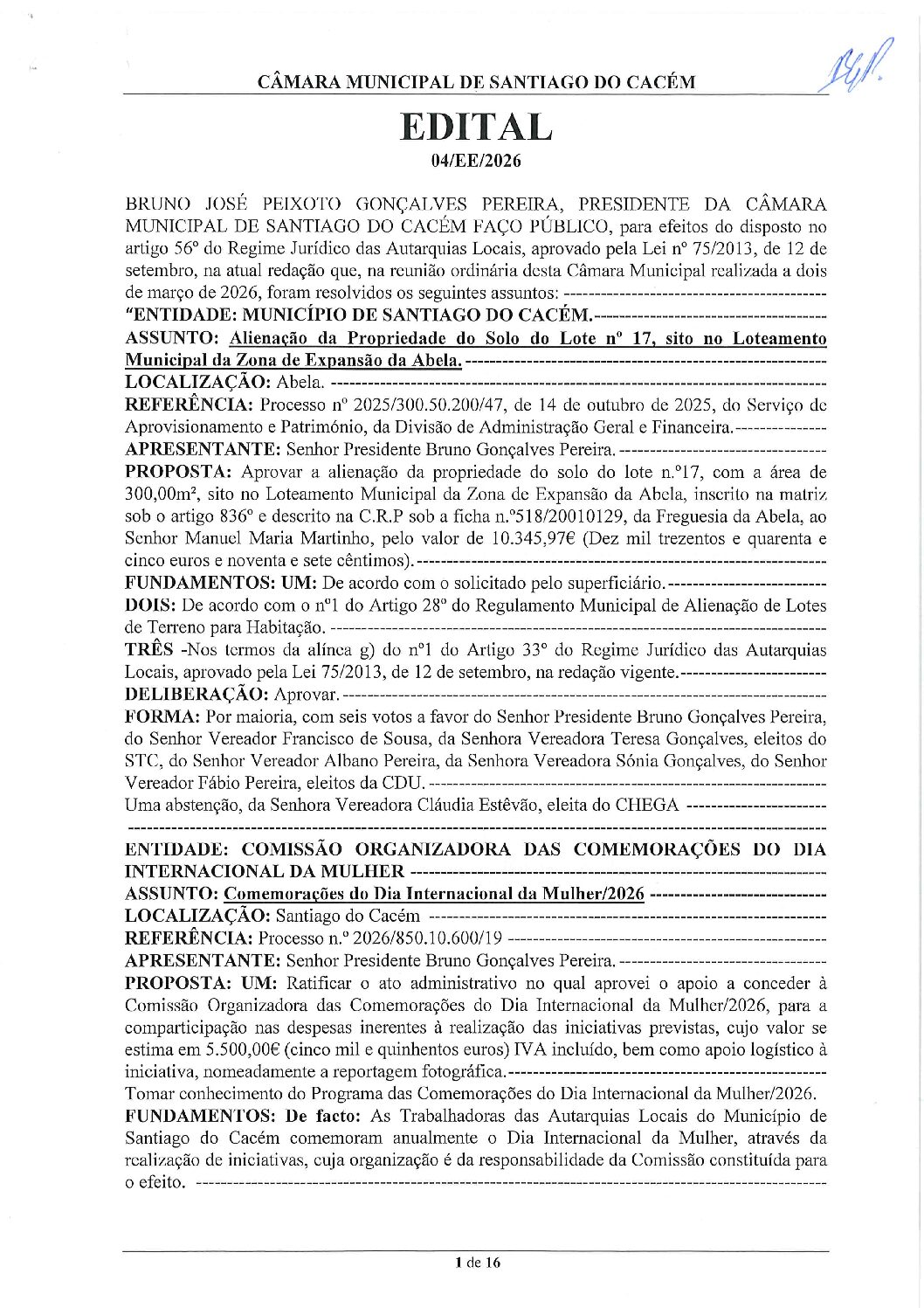 04 Edital N.º 4 CM 02 de março de 2026