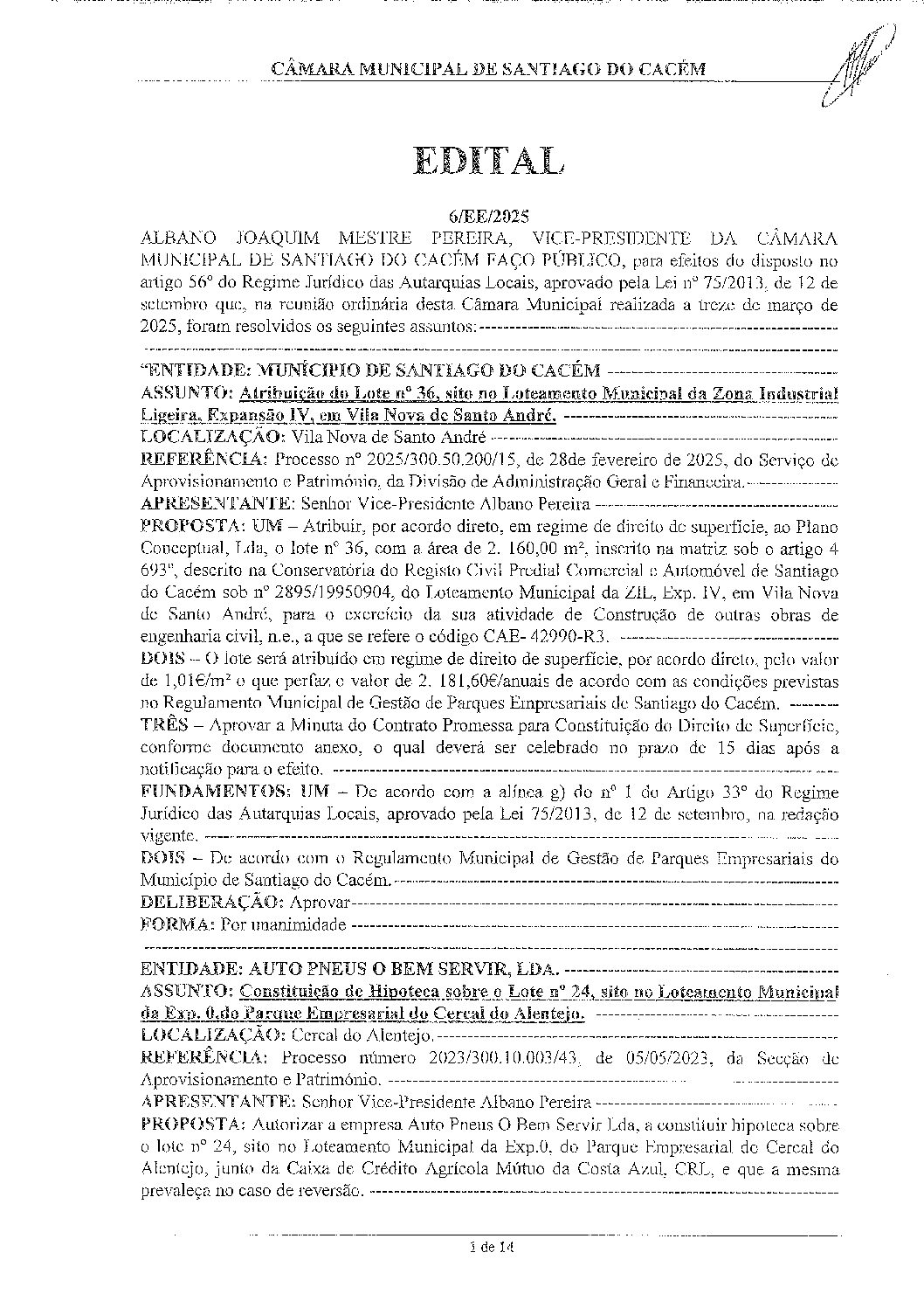 06 Edital N.º 6 CM 13 de março de 2025_
