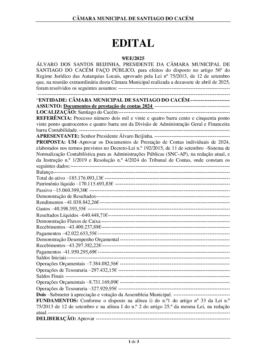 09 Edital N.º 9 CM 17 de abril de 2025 – Reunião Extraordinária