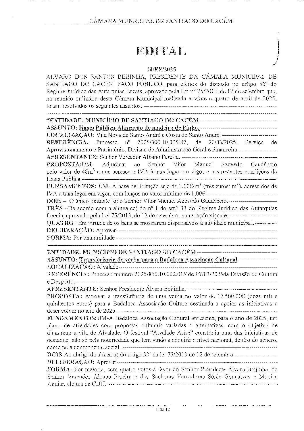 10 Edital N.º 10 CM 24 de abril de 2025