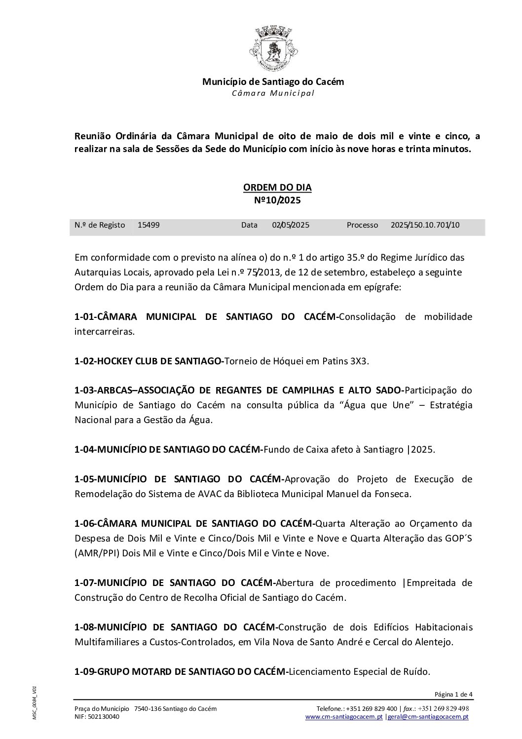 11 Agenda do dia 8 de maio de 2025