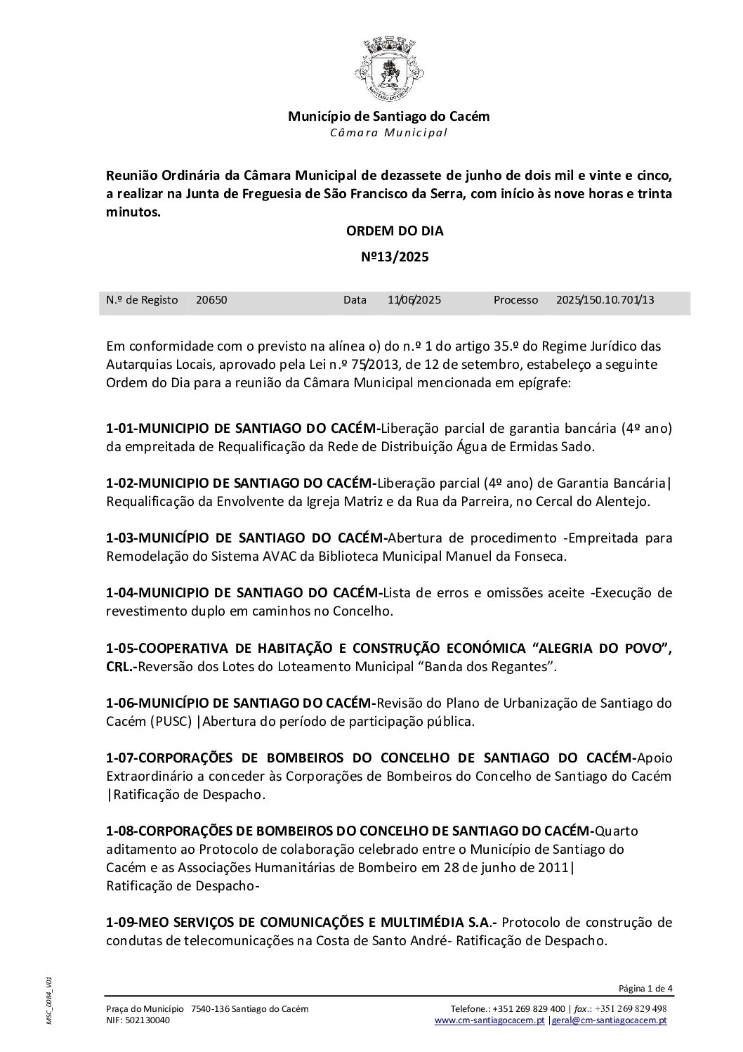 14 Agenda do dia 17 de junho de 2025