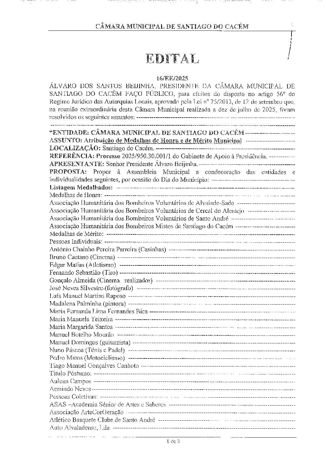 16 Edital N.º 16 CM 10 de julho de 2025