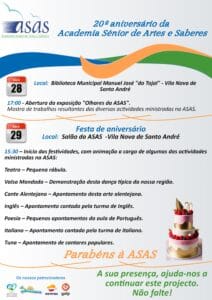 20.º Aniversário da Academia Sénior de Artes e Saberes