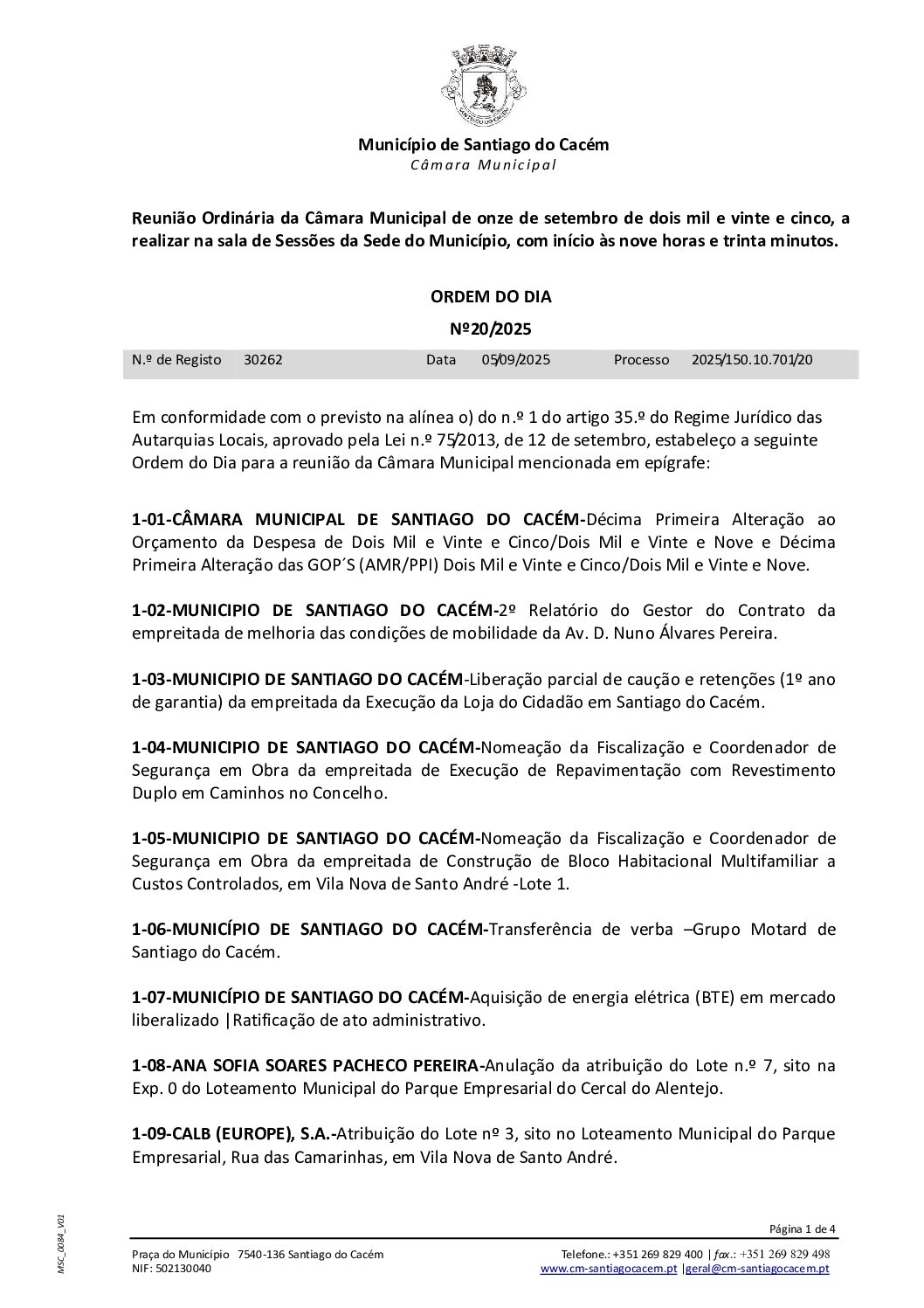 21 Agenda do dia 11 de setembro de 2025