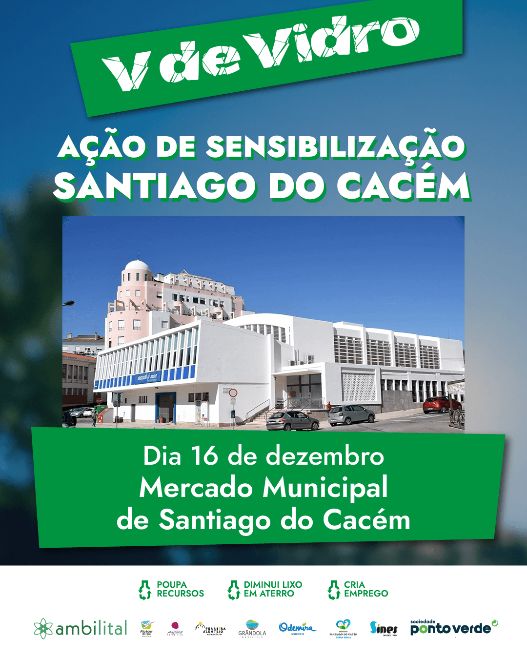 Ação de sensibilização Ambiental no Mercado Municipal_V de Vidro