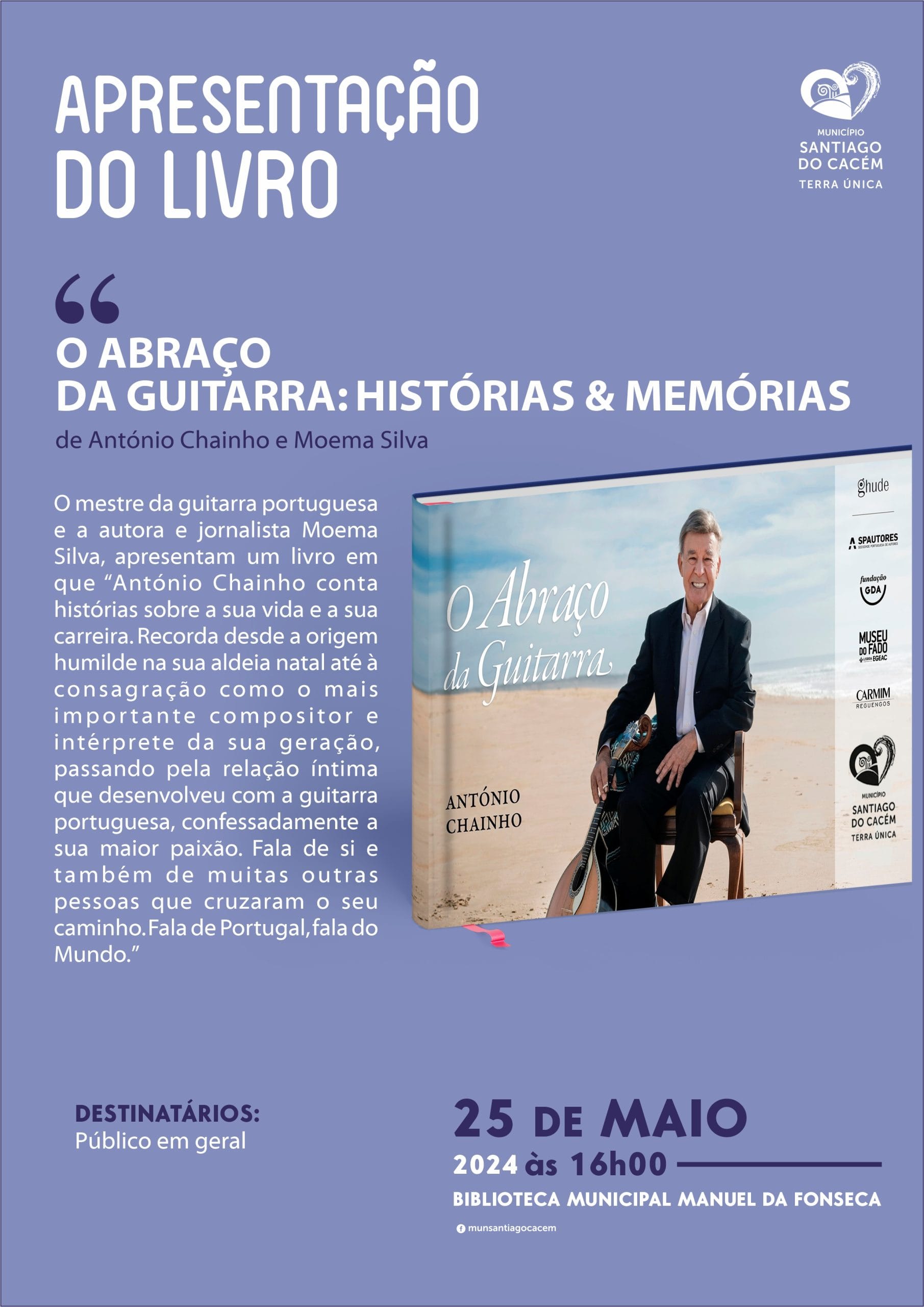 Apresentação do livro "O Abraço da Guitarra Histórias & Memórias"