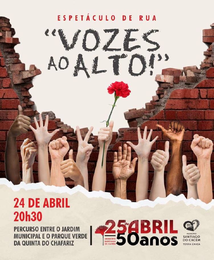 Espetáculo de rua "Vozes ao Alto!"