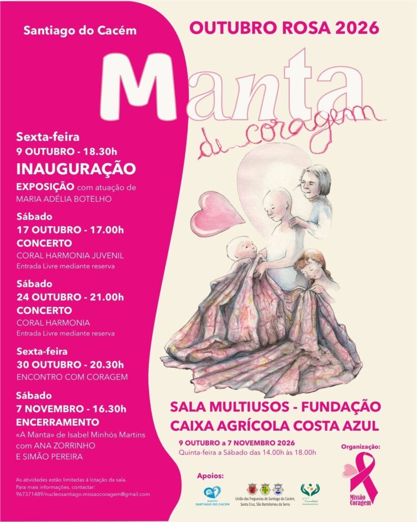 Cartaz exposição manta de coragem