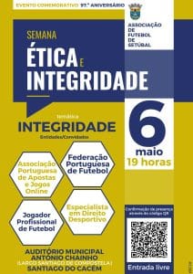 Cartaz sessão Ética e Integridade no Futebol