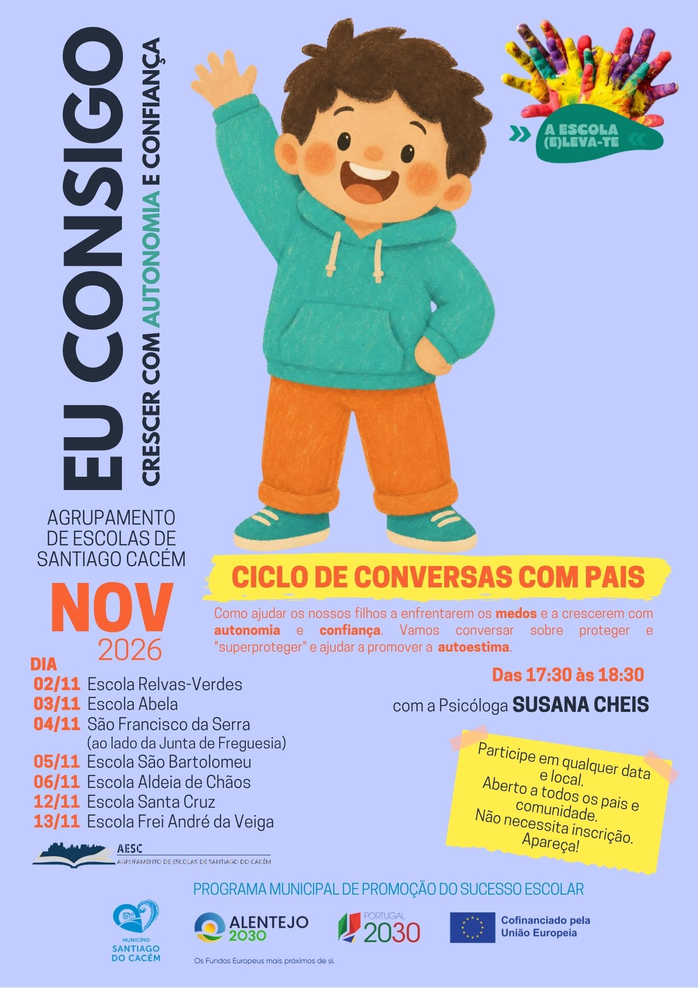 Ciclo de Conversas com Pais - Agrupamento de Escolas de Santiago do Cacém