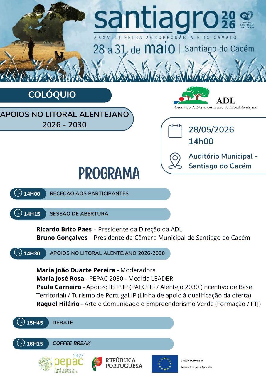 Colóquio - Apoios no Litoral Alentejano 2026-2030