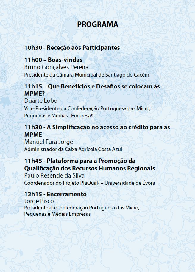 Conferência - Simplificação e Digitalização importância na vida das MPME_programa