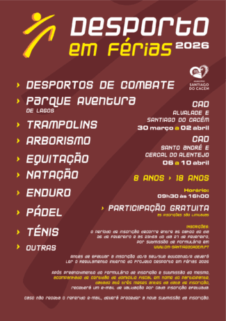 Desporto em Férias 2026