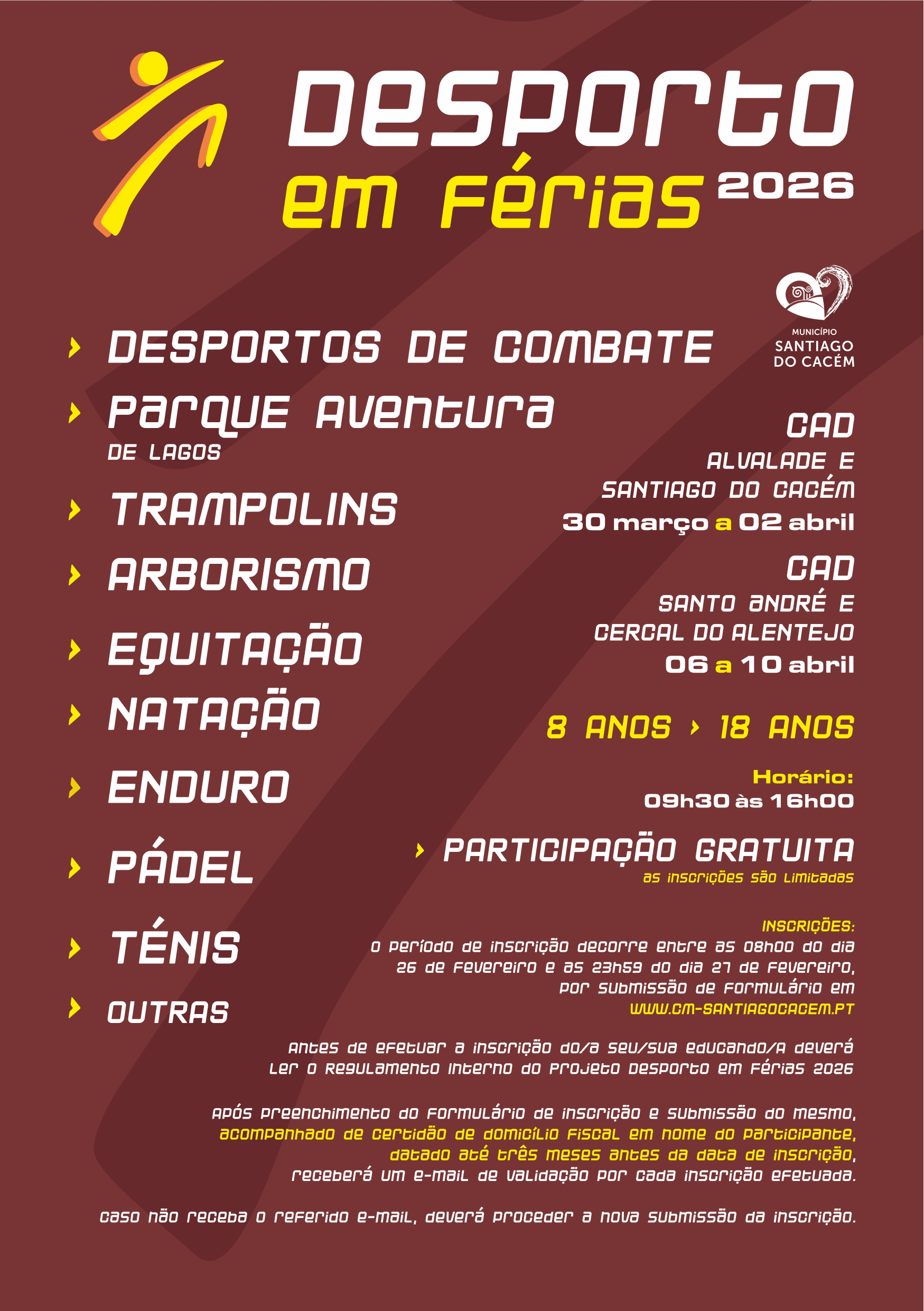 Desporto em Férias 2026