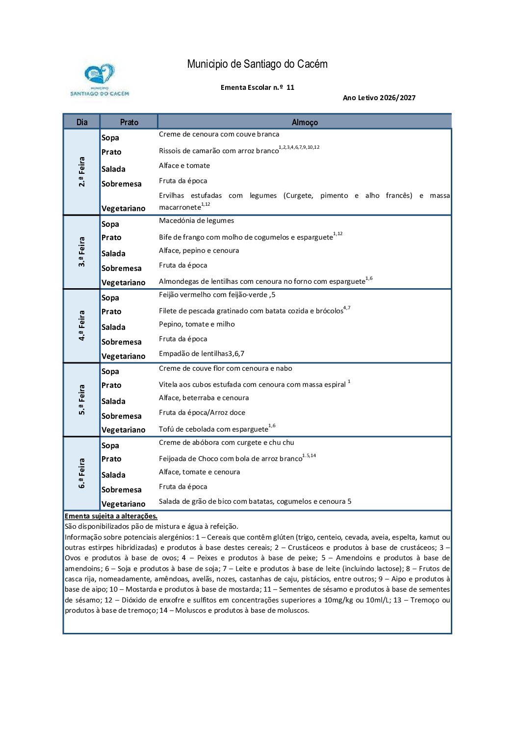 Ementa 11