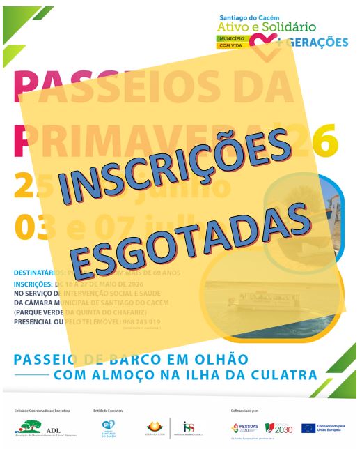 Inscrições esgotadas_Passeios de Primavera