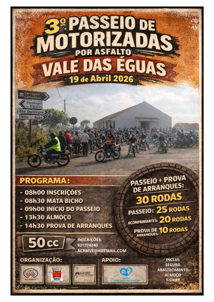 Passeio de motorizadas Vale das Éguas