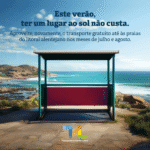 Transporte gratuito para as praias 2025