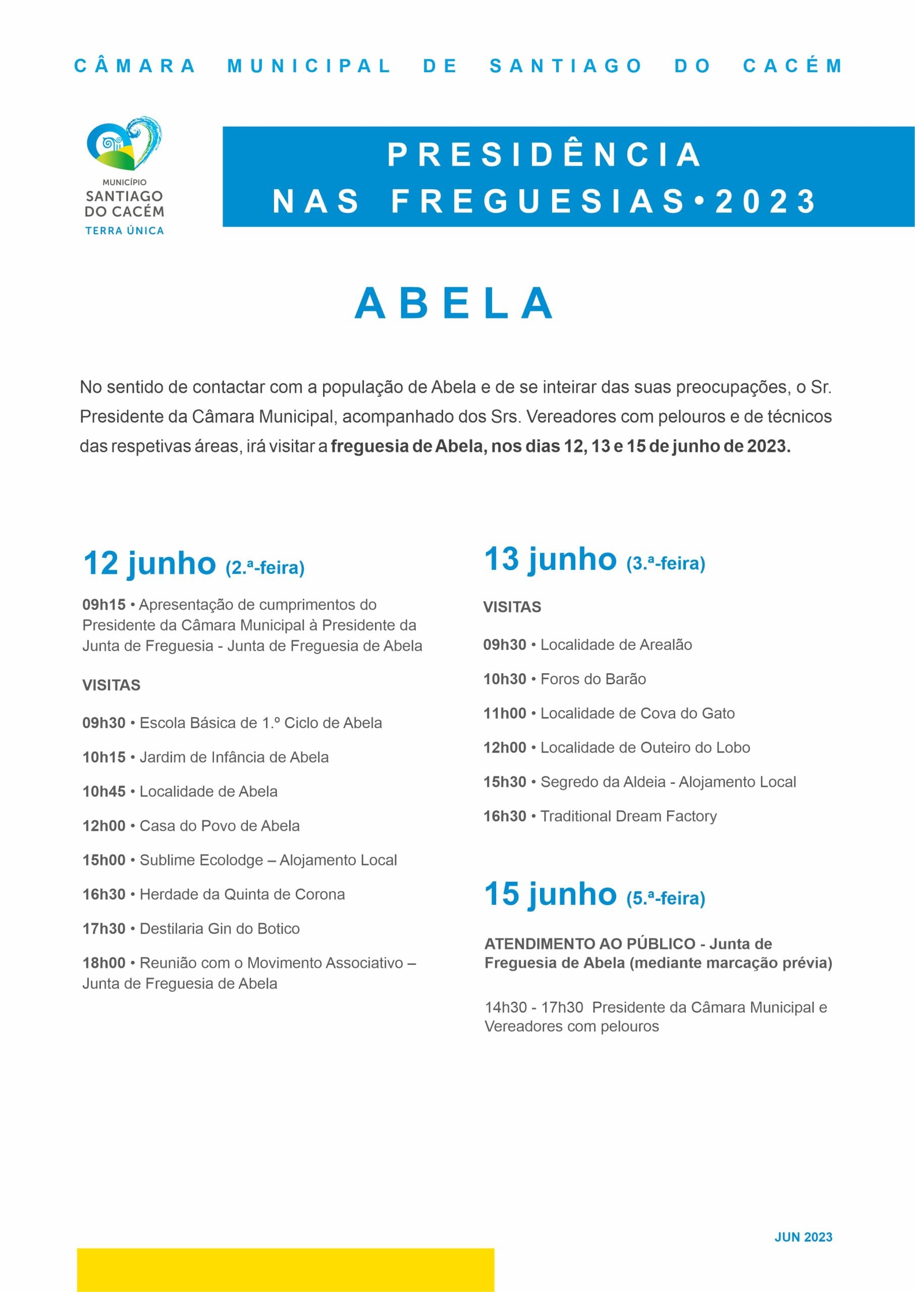 Presidência nas Freguesias Abela_programa presidência nas freguesias abela