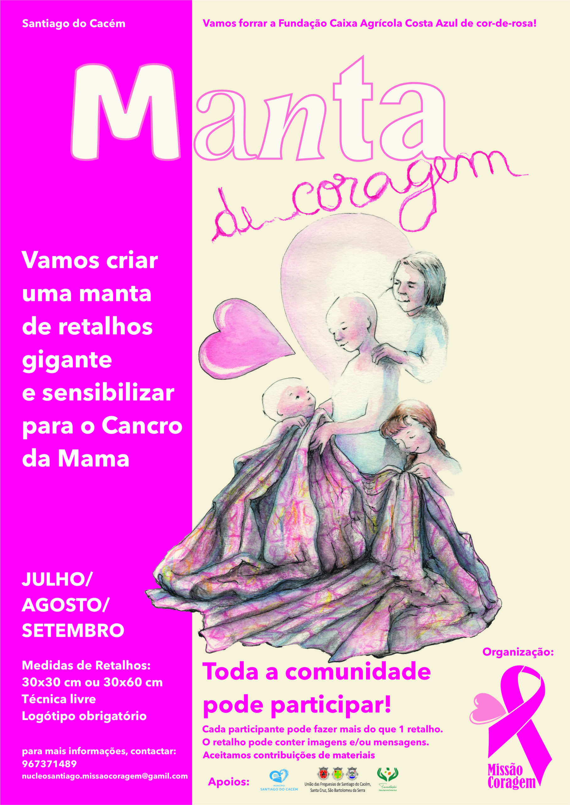 Manta de retalhos Missão Coragem