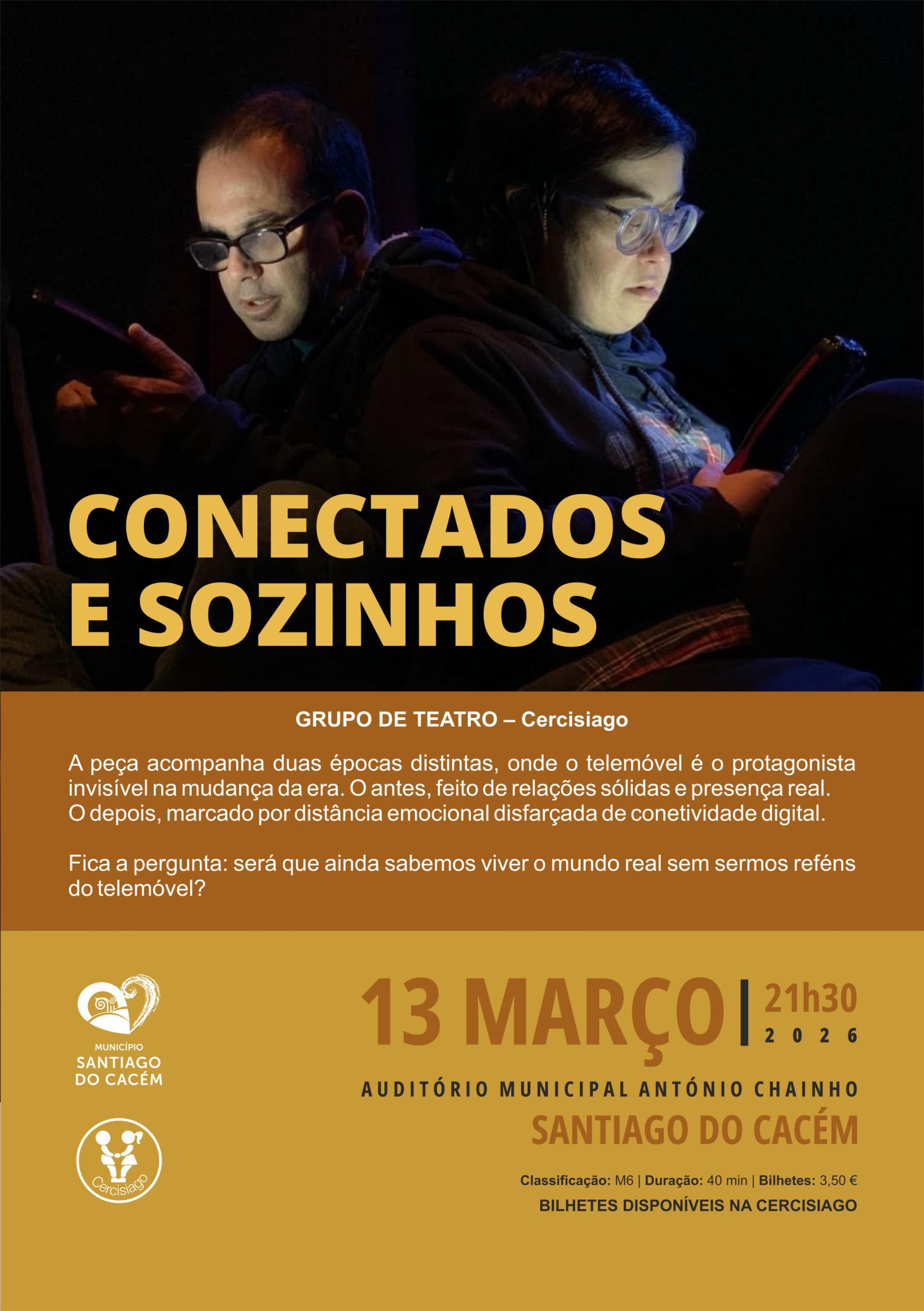 cartaz-teatro Conectados e sozinhos