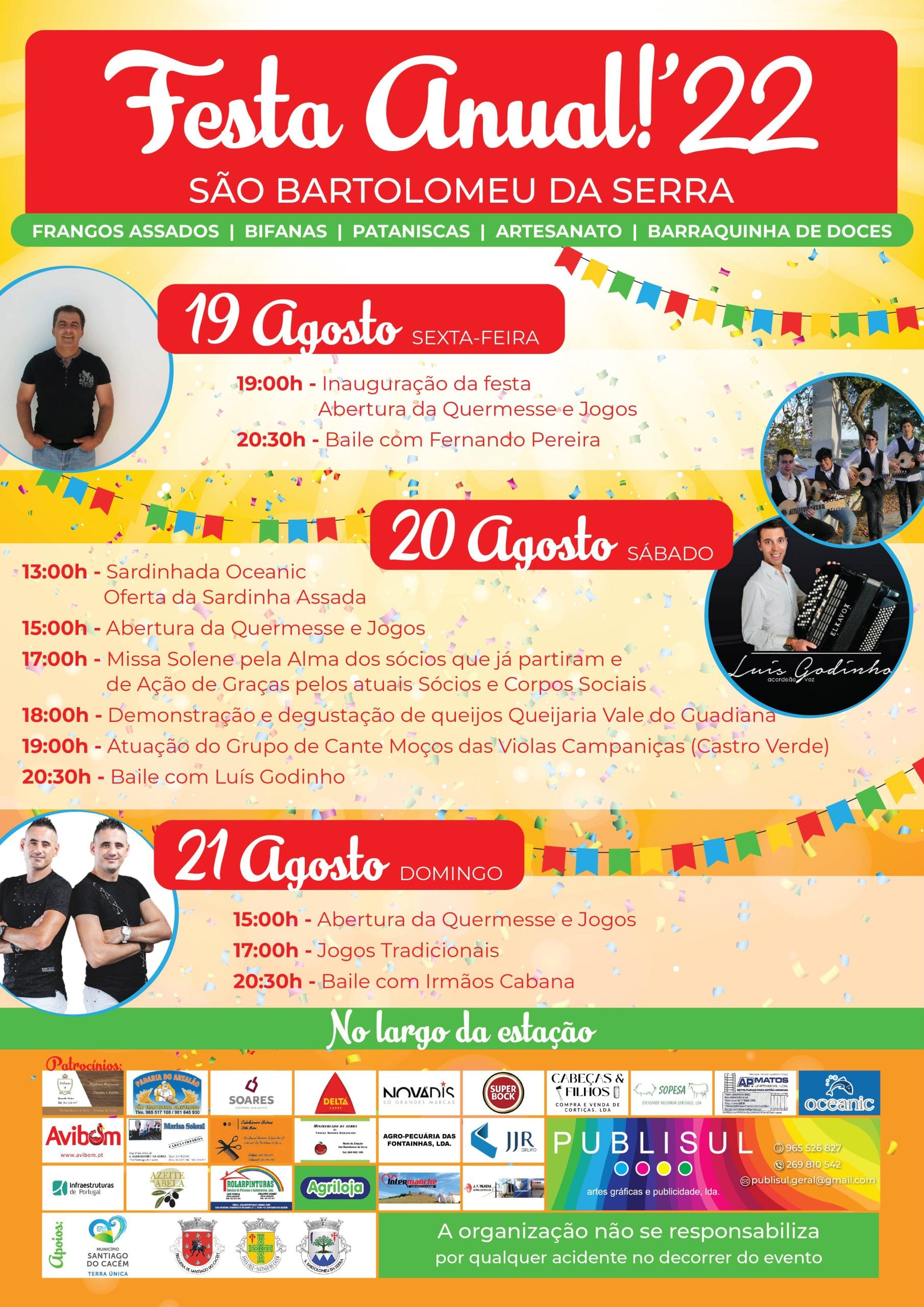 Cartaz Festa São Bartolomeu (A3) festa anual são bartolomeu da serra