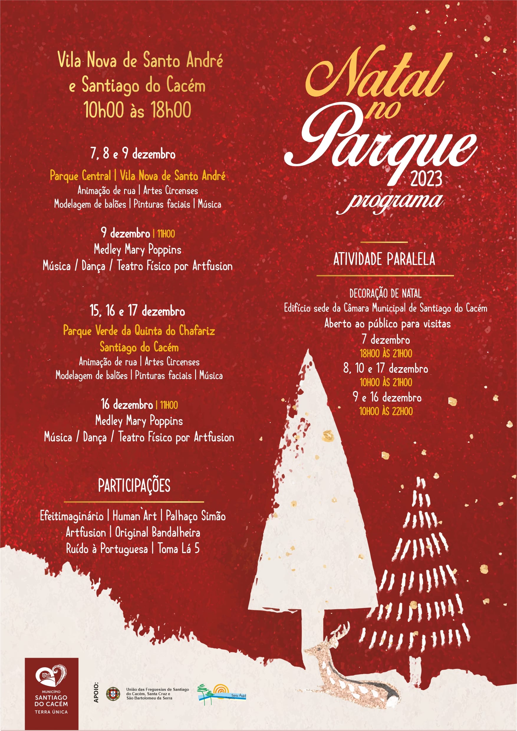 programa natal no parque frente