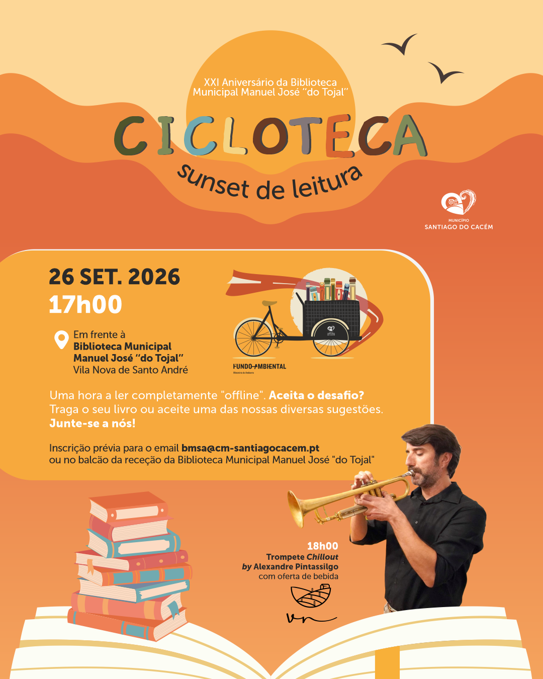 Cicloteca - sunset de leitura